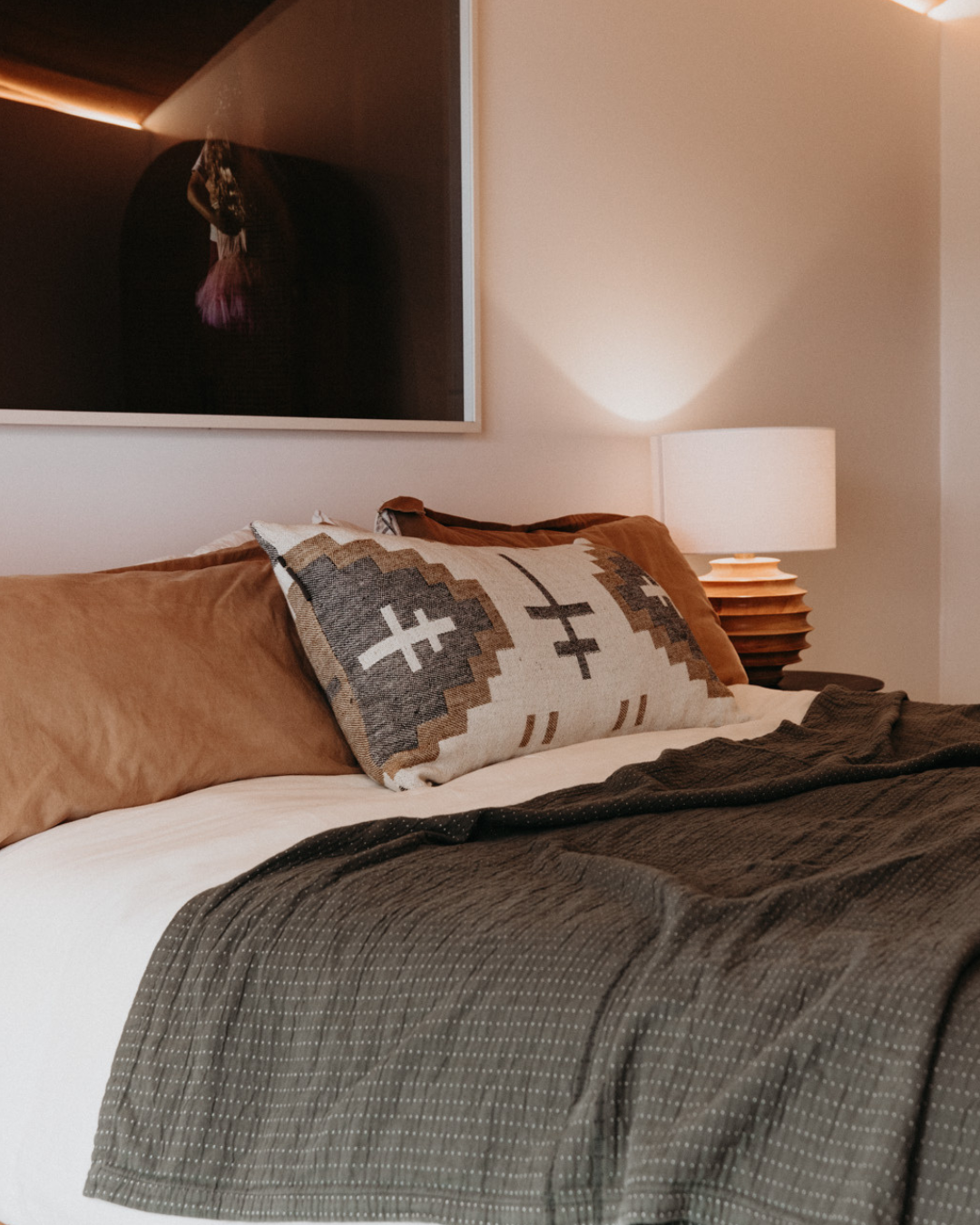 Mountain Long Rectangle Cushion | Safari / Oats