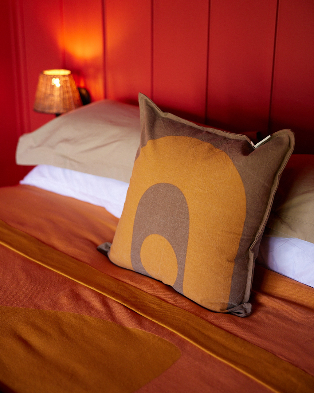U Bend Cushion | Toffee/Sunrise