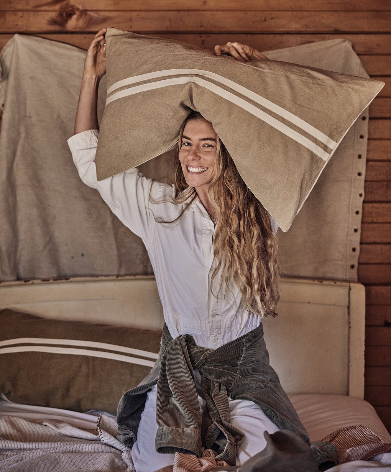 Wanderful Rectangle Cushion | Hessian