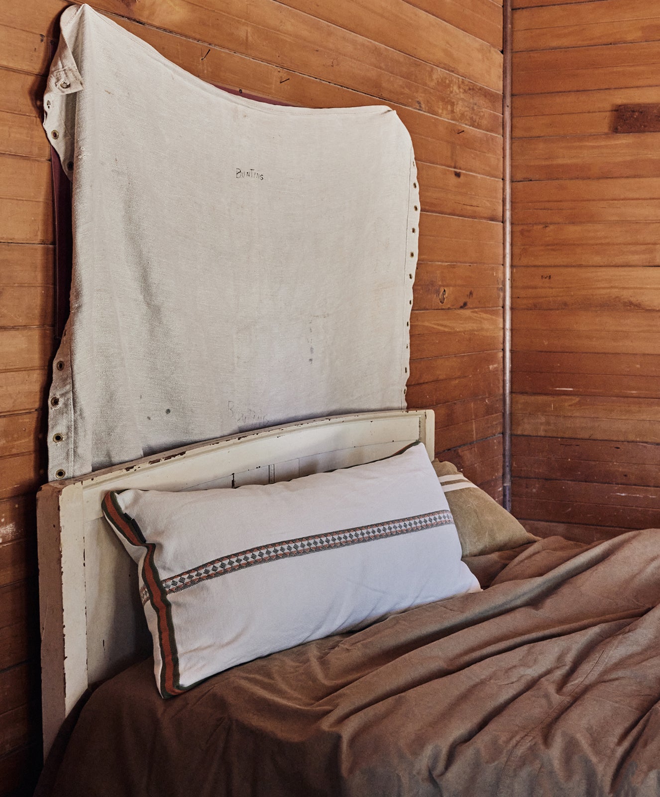 Siesta Rectangle Cushion | Khaki / Tangerine