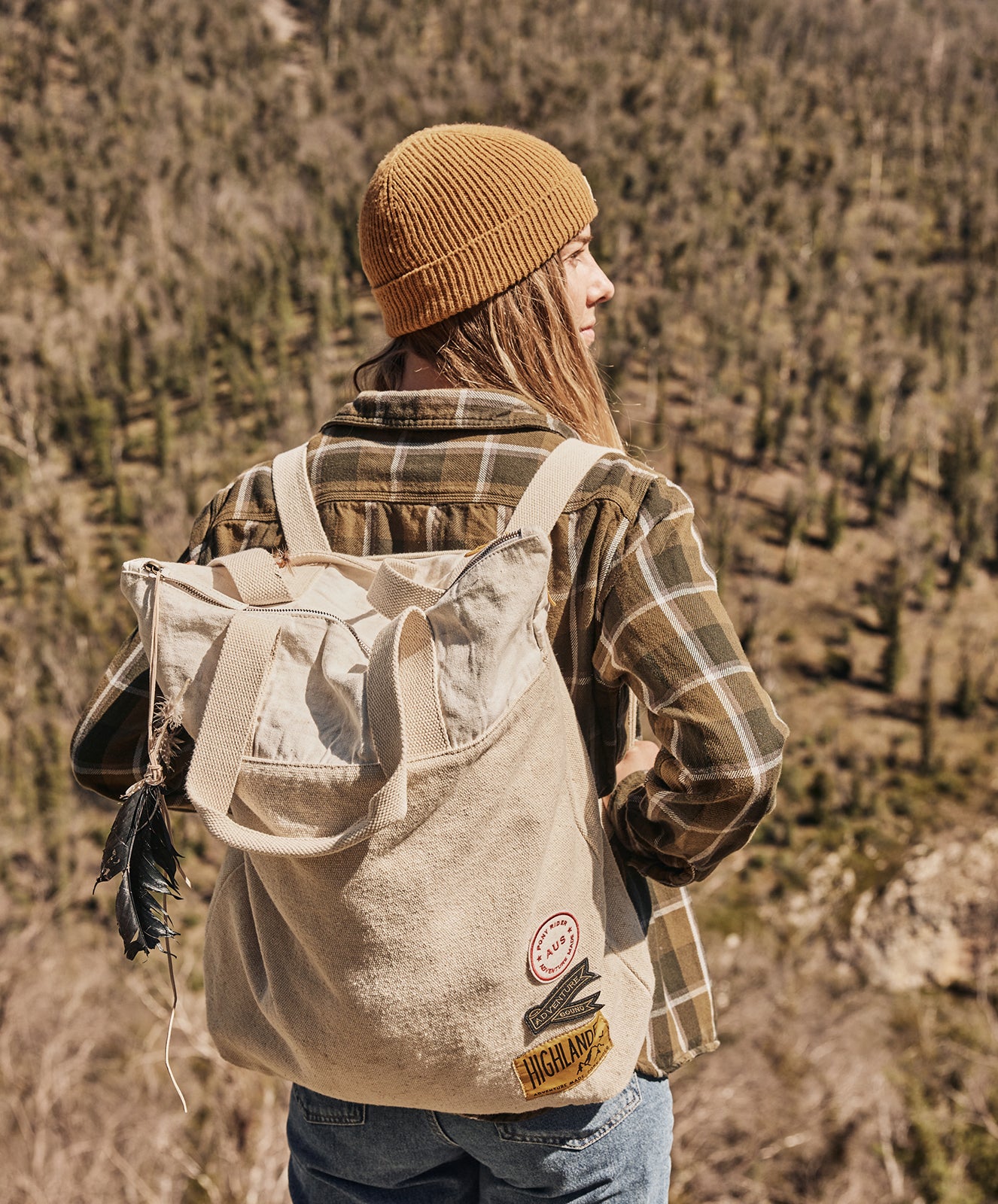 Adventure Slouch Bag | Natural Upcycled