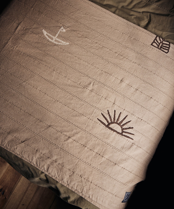 Ancestors Way Travel Brown Throw Blanket | Toffee