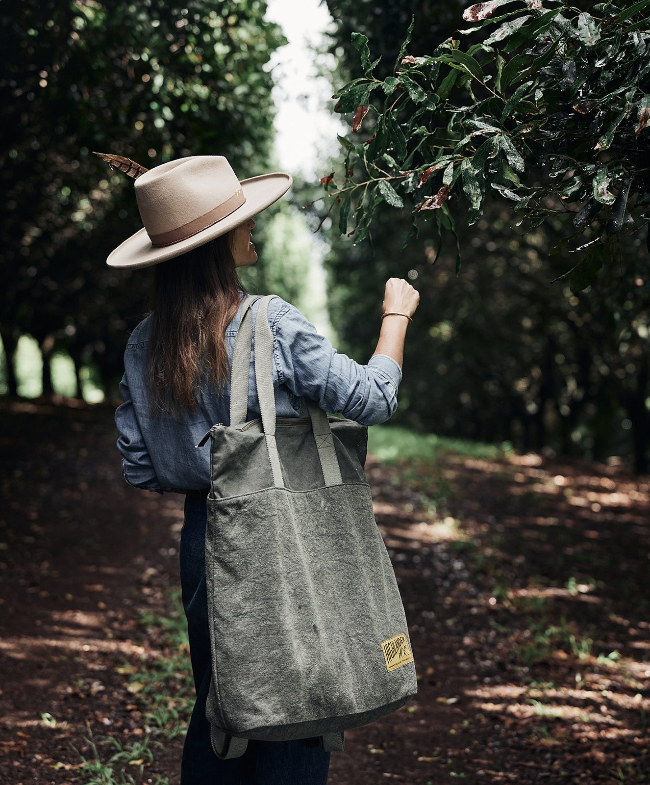 Adventure Slouch Bag | Khaki Upcycled Canvas