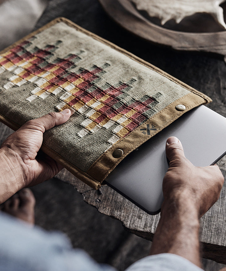Moving Mountains Laptop Cover | Golden Tan