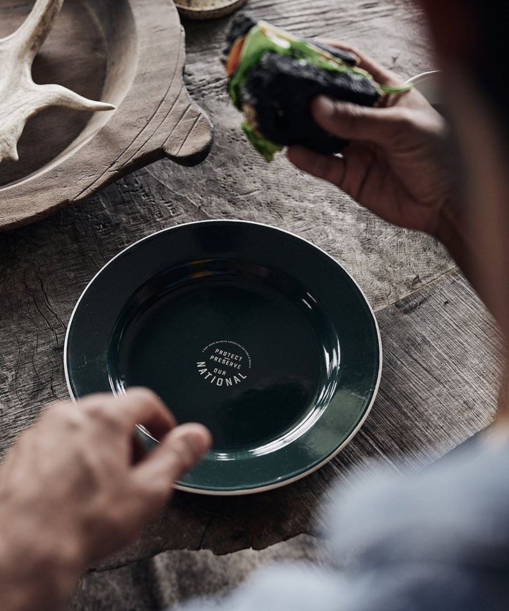 National Project Enamel Plate | Forest Green