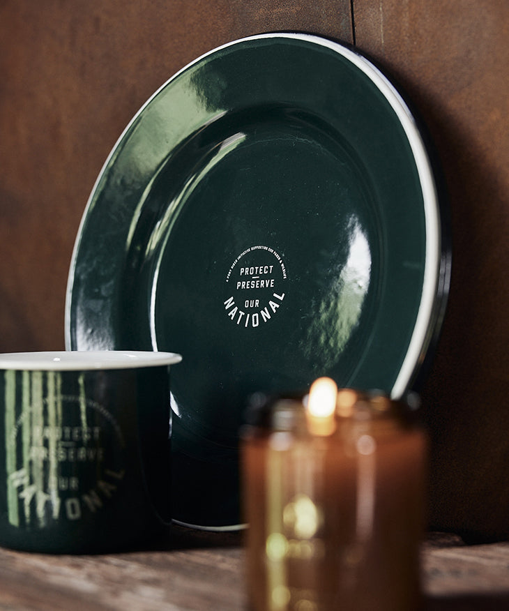 National Project Enamel Plate | Forest Green