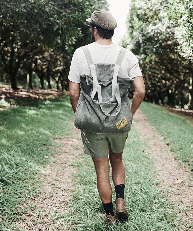 Adventure Slouch Bag | Khaki Upcycled Canvas