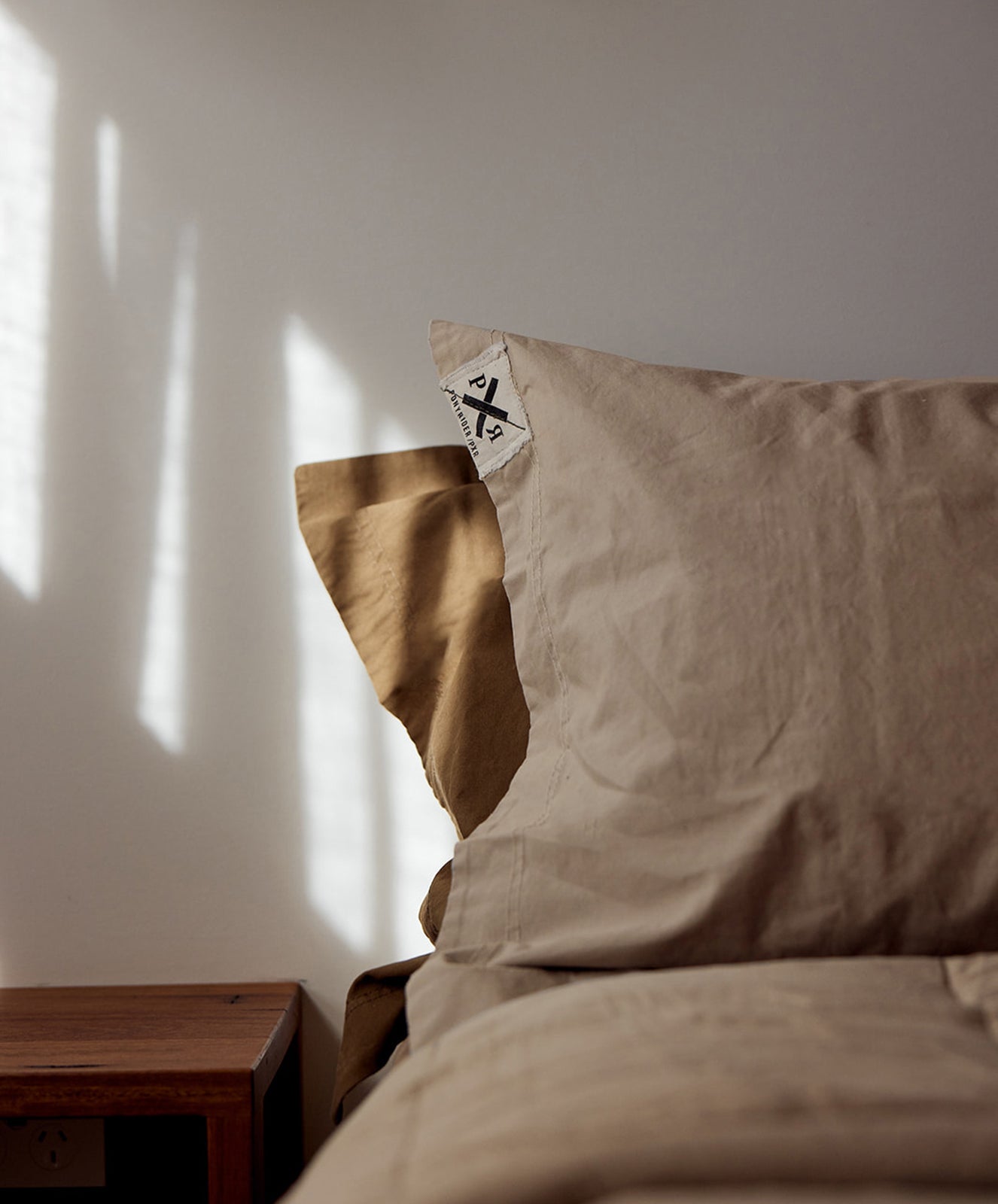 Wanderland Pillowcase | Organic Canvas | Lt Safari | Standard - Set of 2