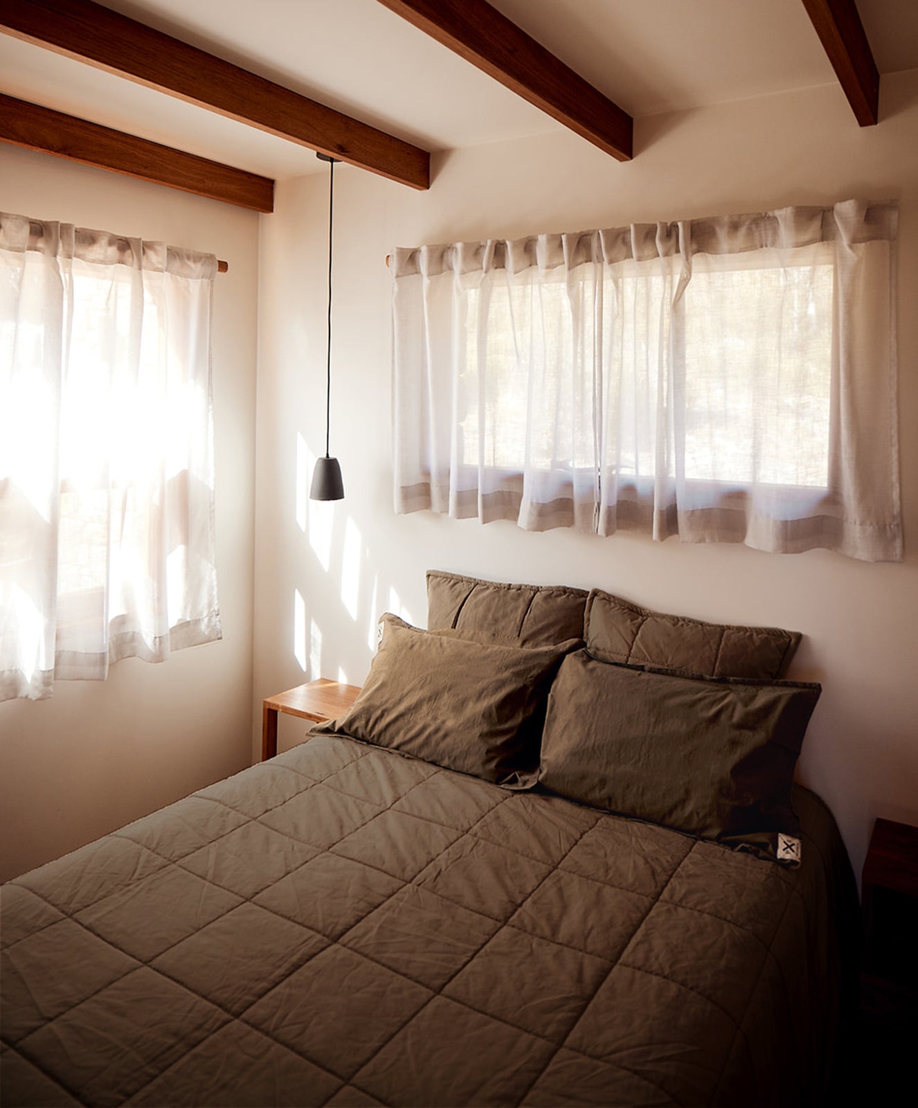 Organic Cabin Quilt | Khaki