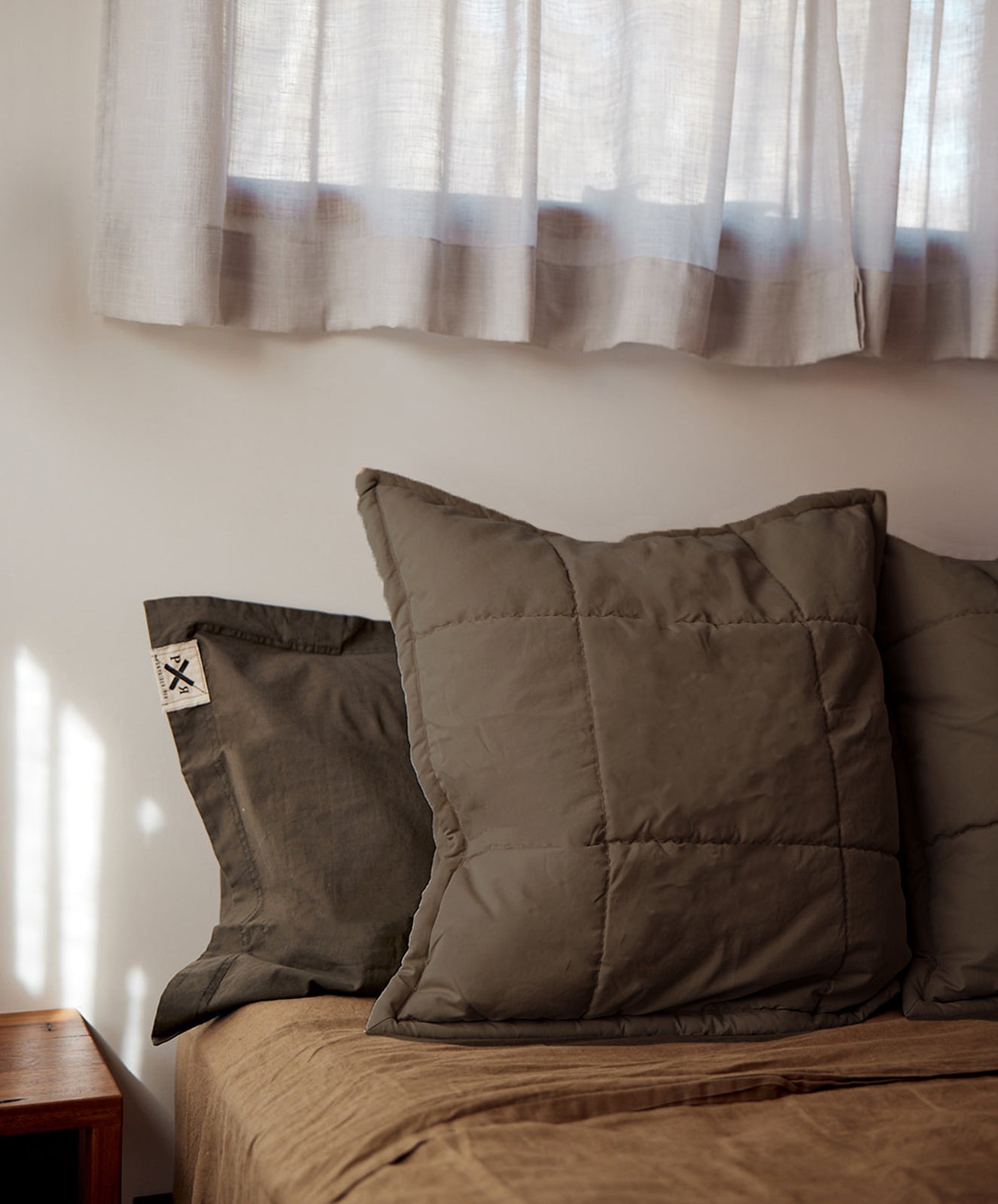 Organic Cabin Quilted Sham | Khaki