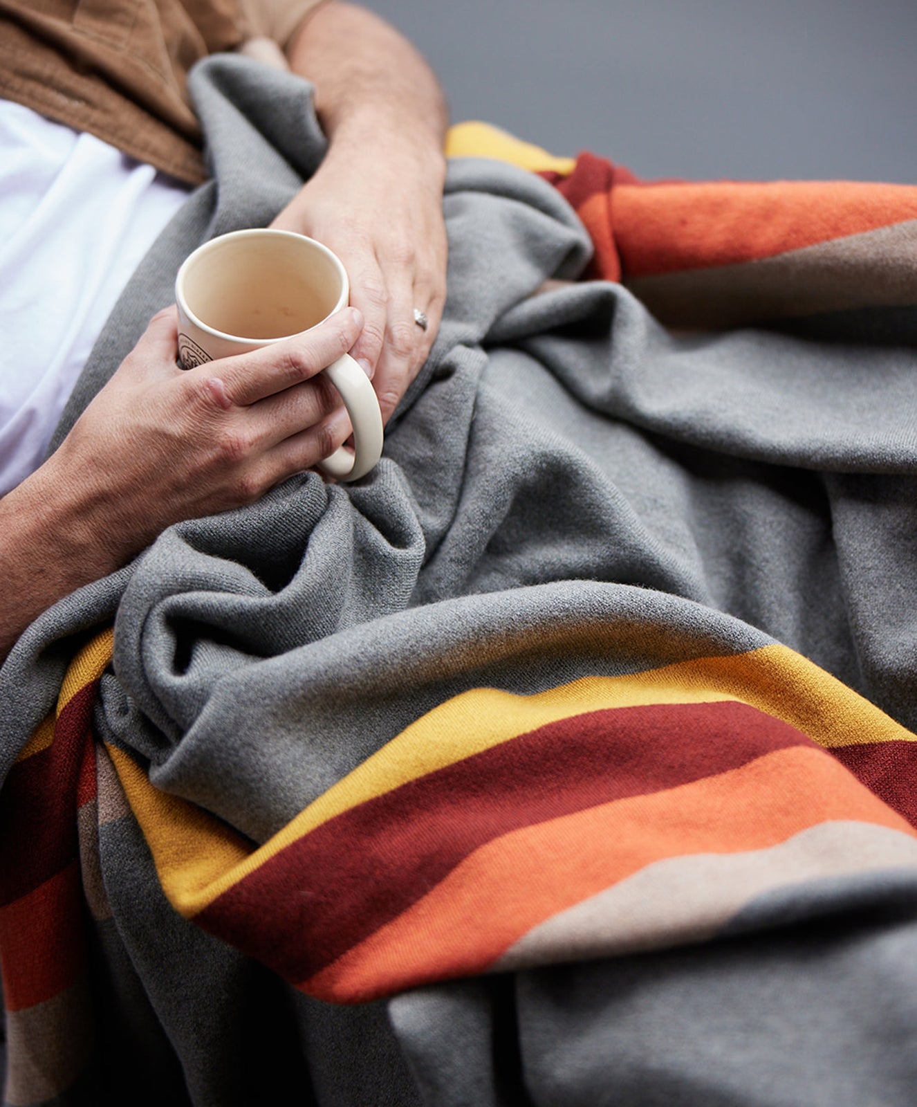 Our National Wool Blanket | Khaki Multi Stripe