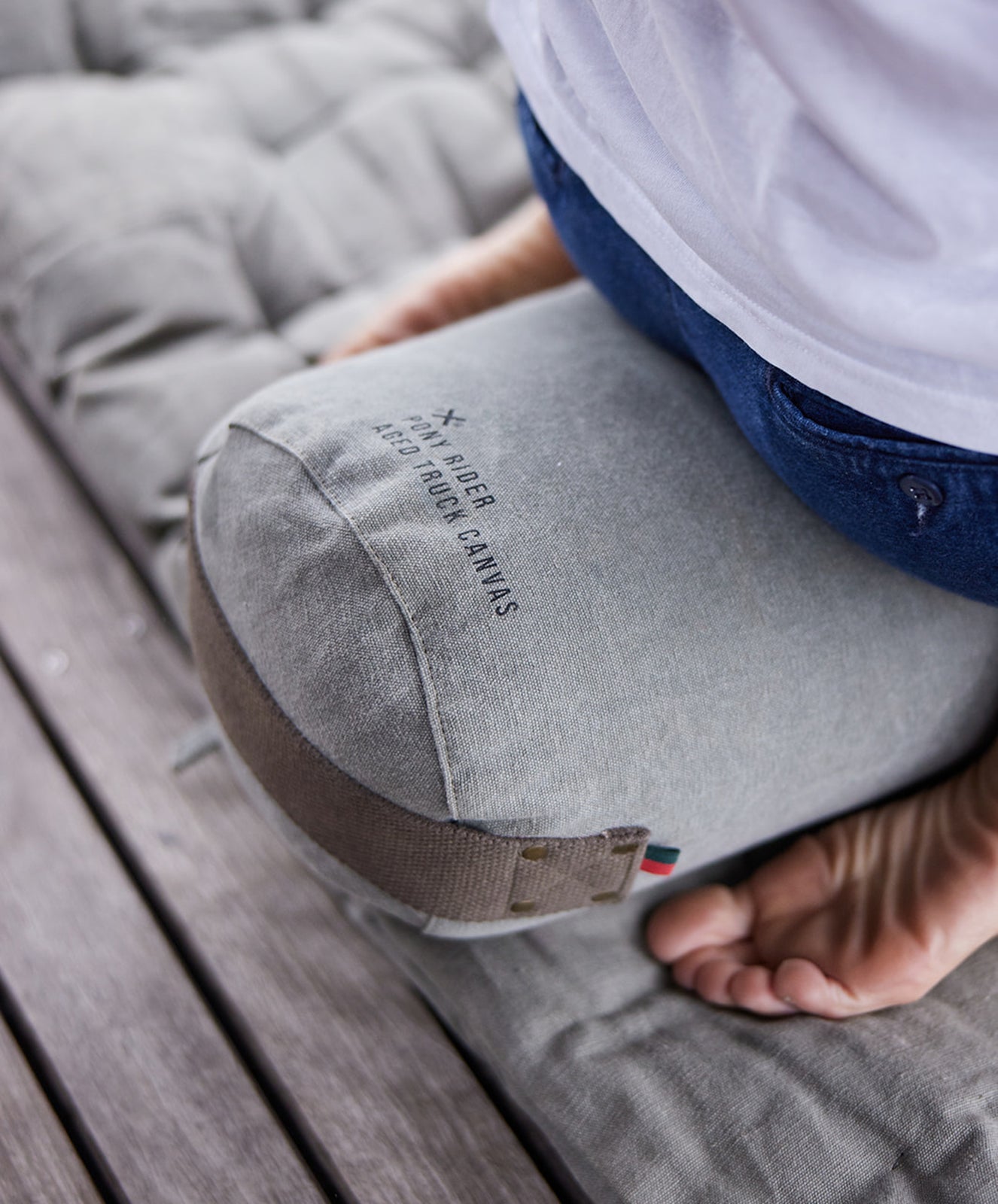 Ground Up Yoga Bolster | Upcycled Khaki