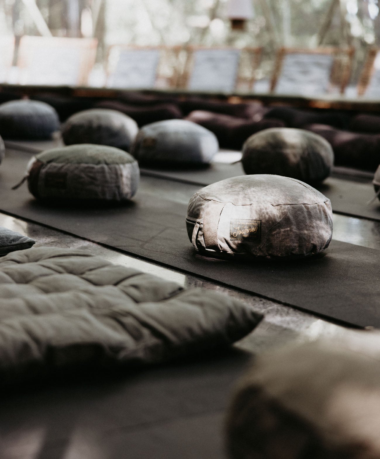 Ground Up Meditation Cushion | Upcycled Canvas | Khaki