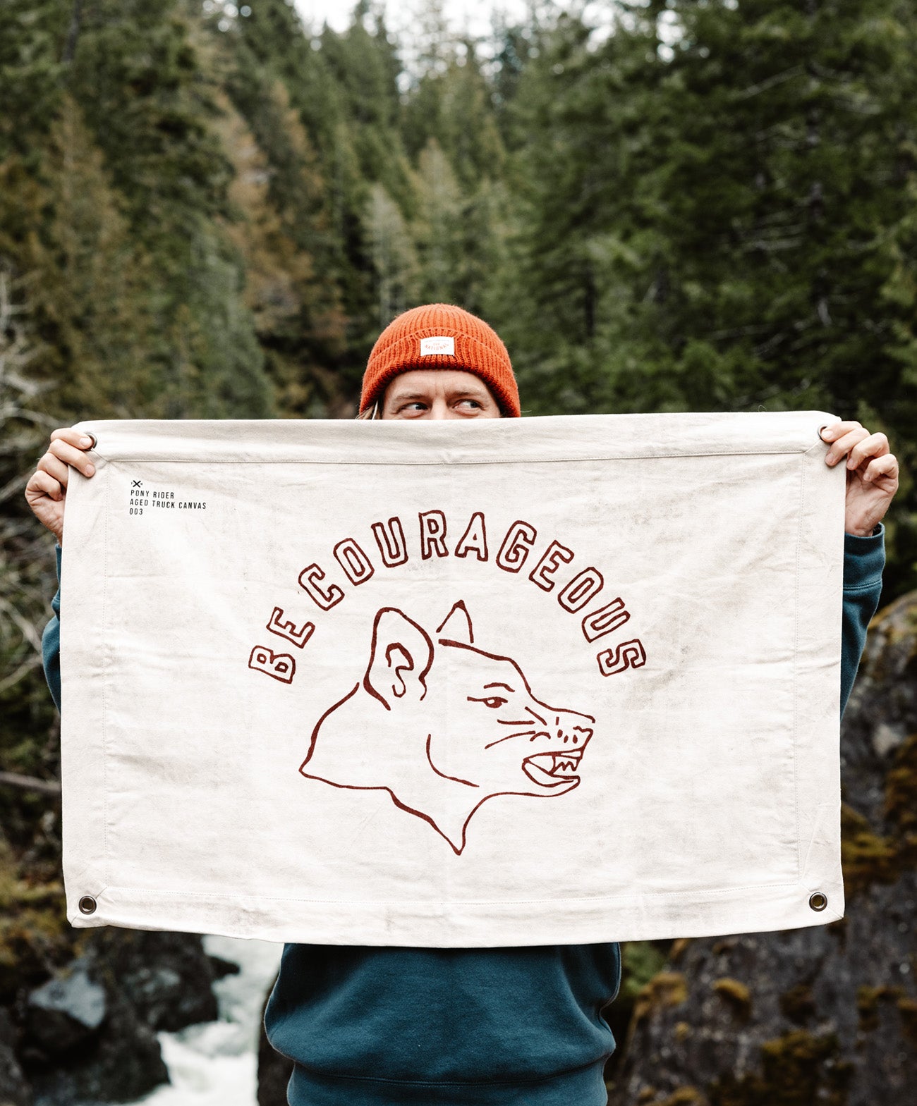 Be Courageous Wall Banner | Natural
