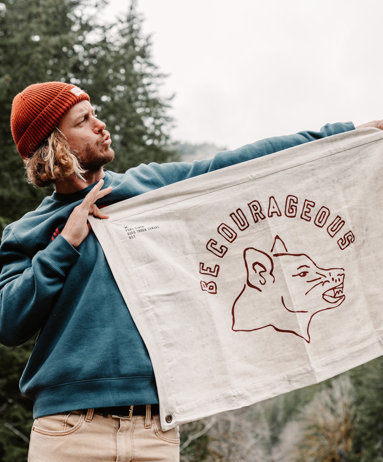 Be Courageous Wall Banner | Natural
