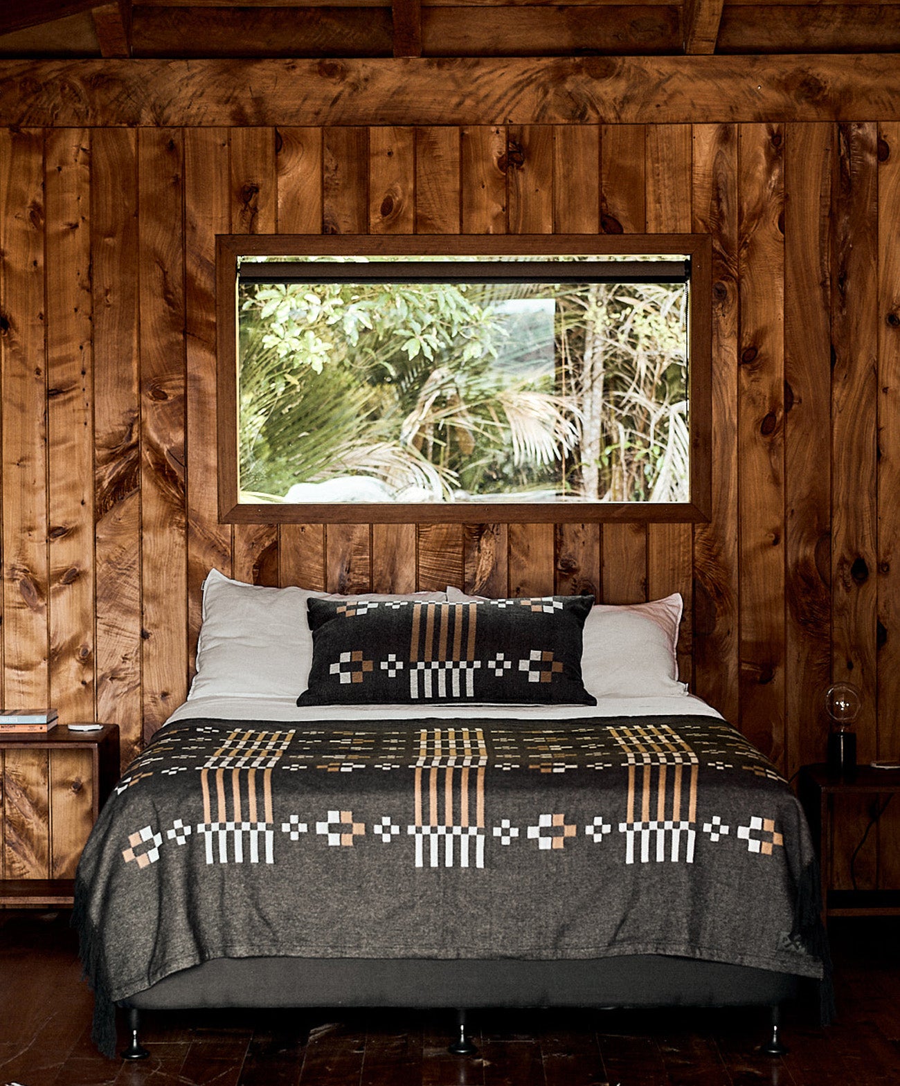 Alpine Retreat Rectangle Cushion | Black/Natural