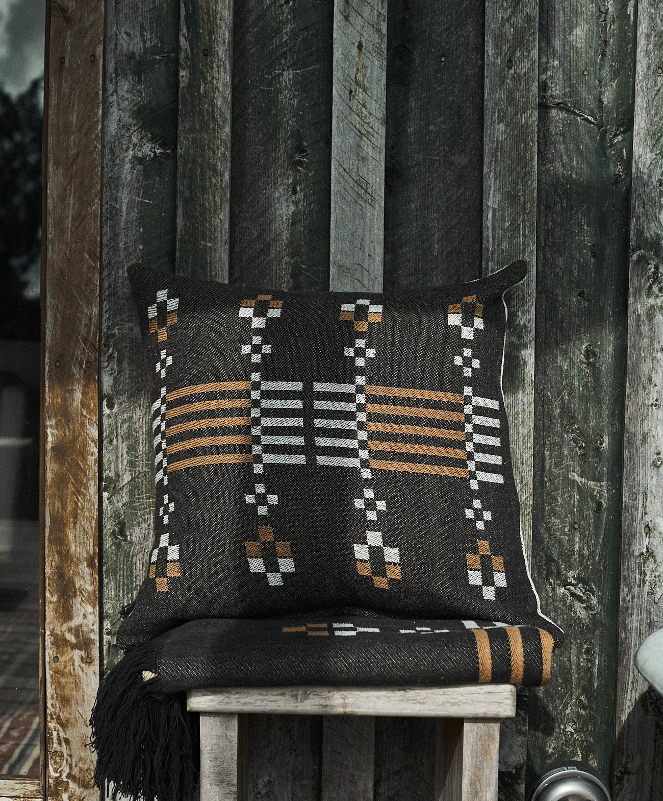 Alpine Retreat Cushion | Black/Natural