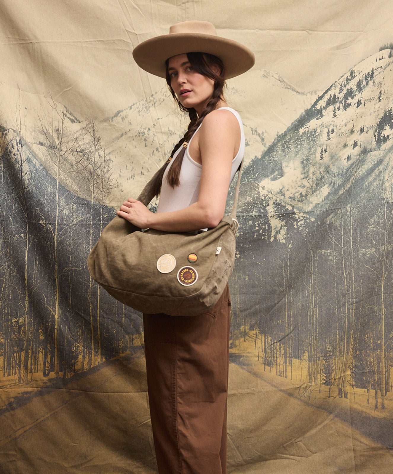 Messenger Bag | Upcycled |  Khaki