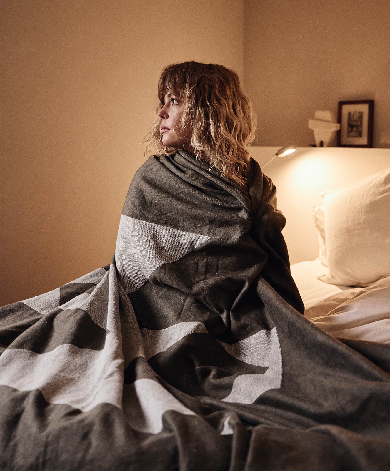 Forest Trail Bed Blanket | Dark Olive