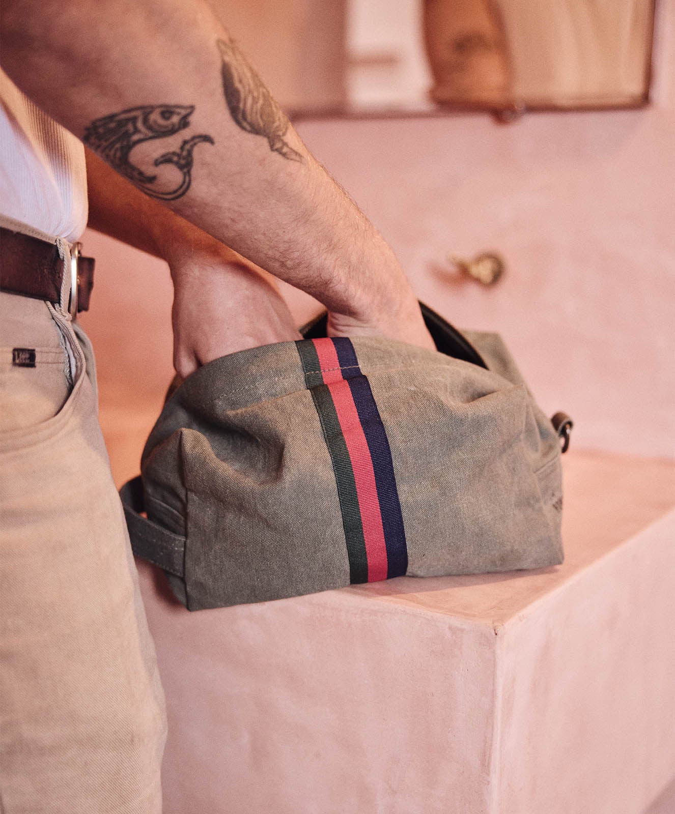 Escapee Toiletries Bag | Upcycled | Khaki