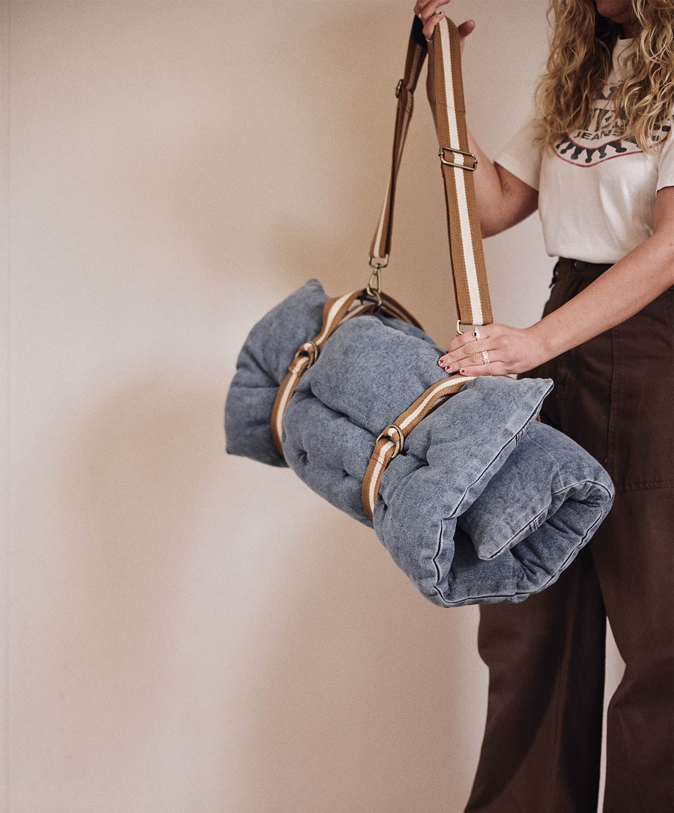 Outlaw Padded Cushion Floor Mat / Mediation Mat | Denim