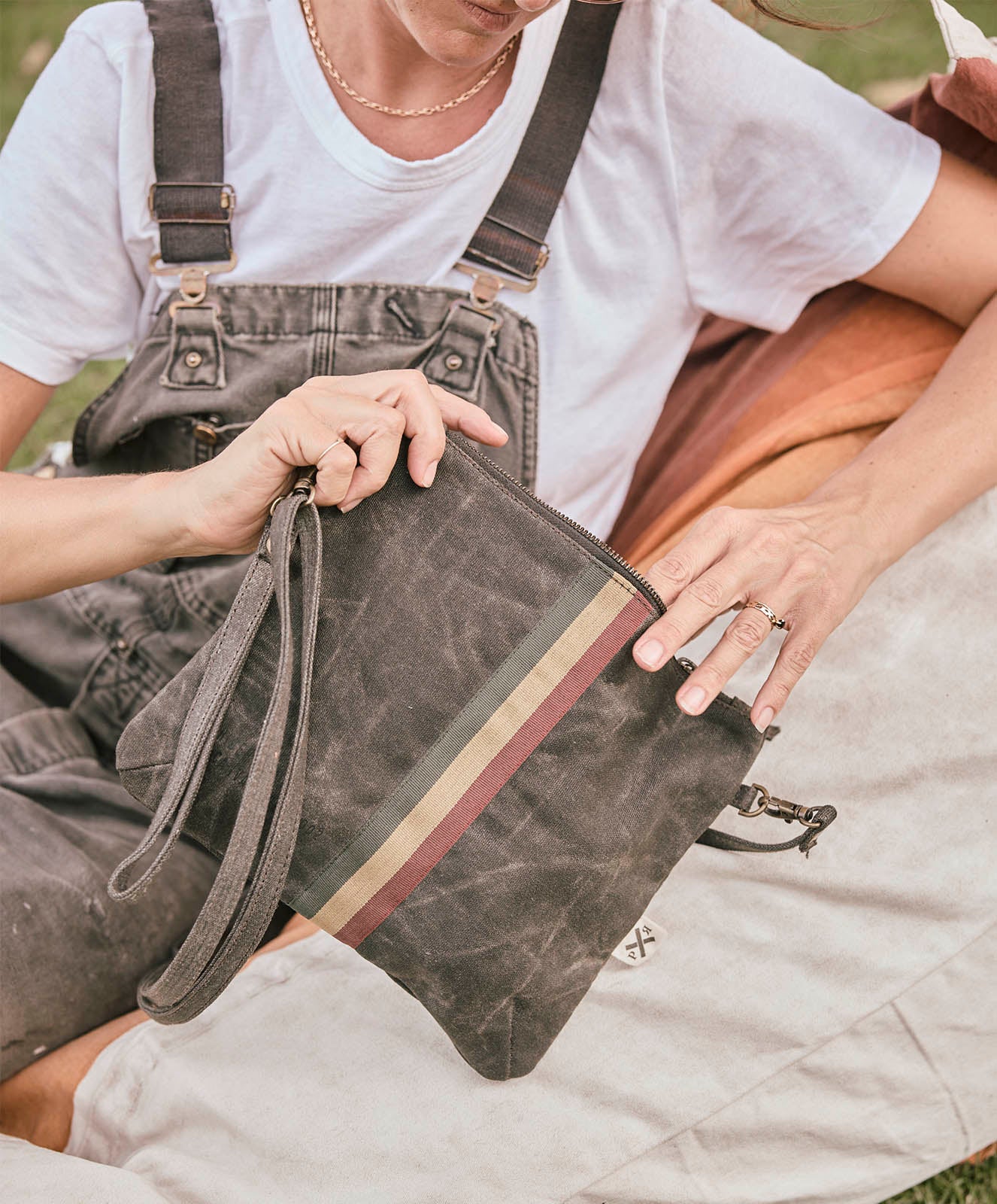 Escapee Clutch Bag with Strap | Waxed | Black (PRE SALE)