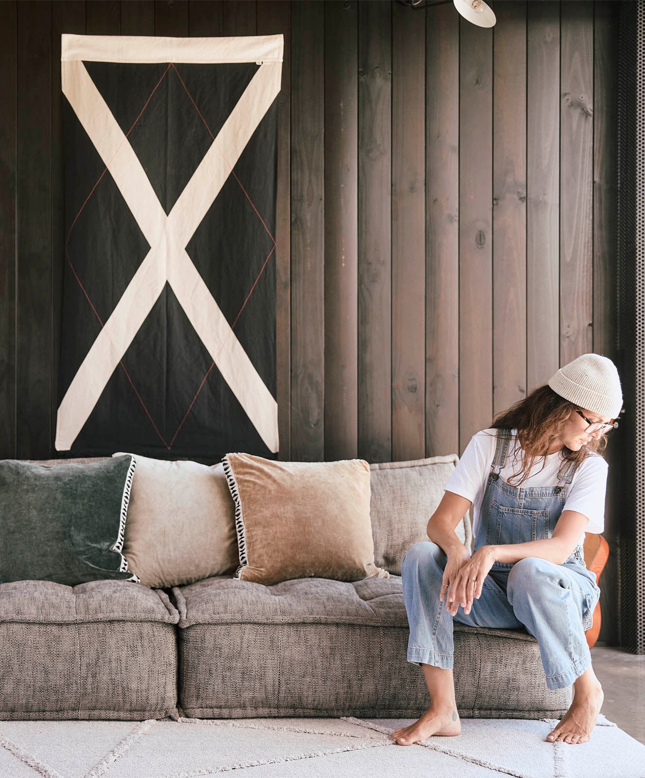 Moonstone Velvet Cushion | Toffee