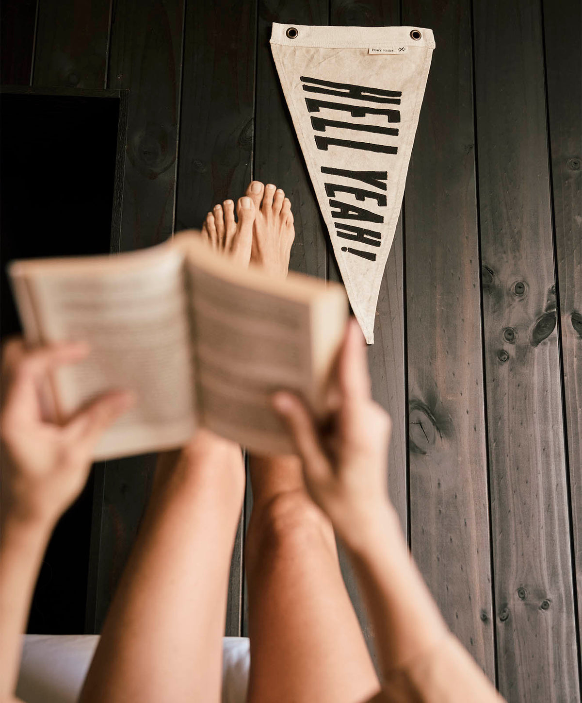 Hell Yeah Flag Wall Banner | Natural | Upcycled