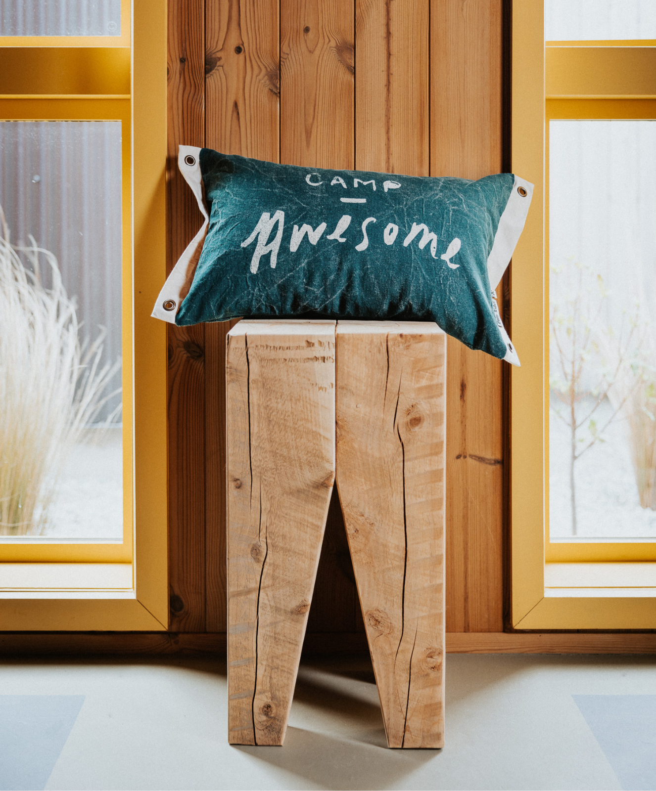 Camp Awesome Cushion X Banner | Duffle Green