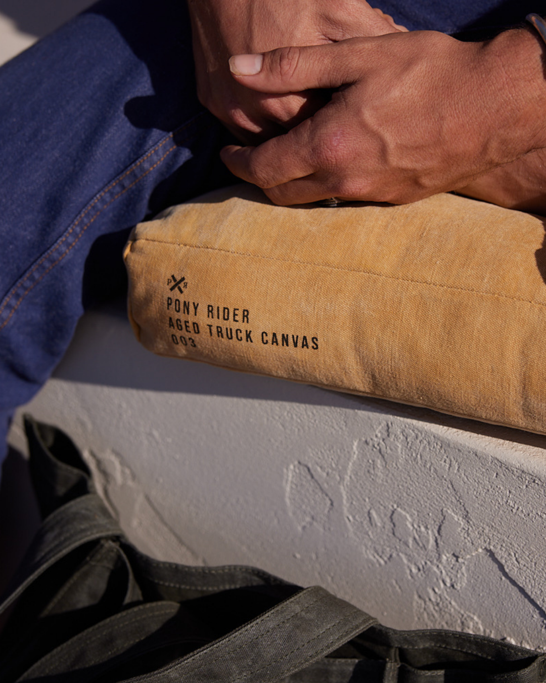 Camp Fire Outdoor Floor Cushion | Up-cycled Clay