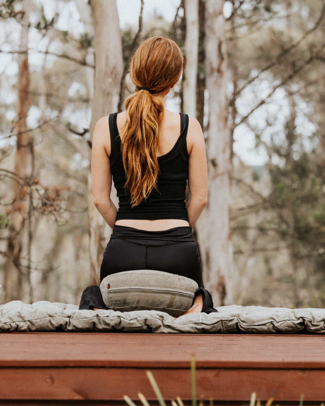 Ground Up Meditation Cushion | Upcycled Canvas | Khaki