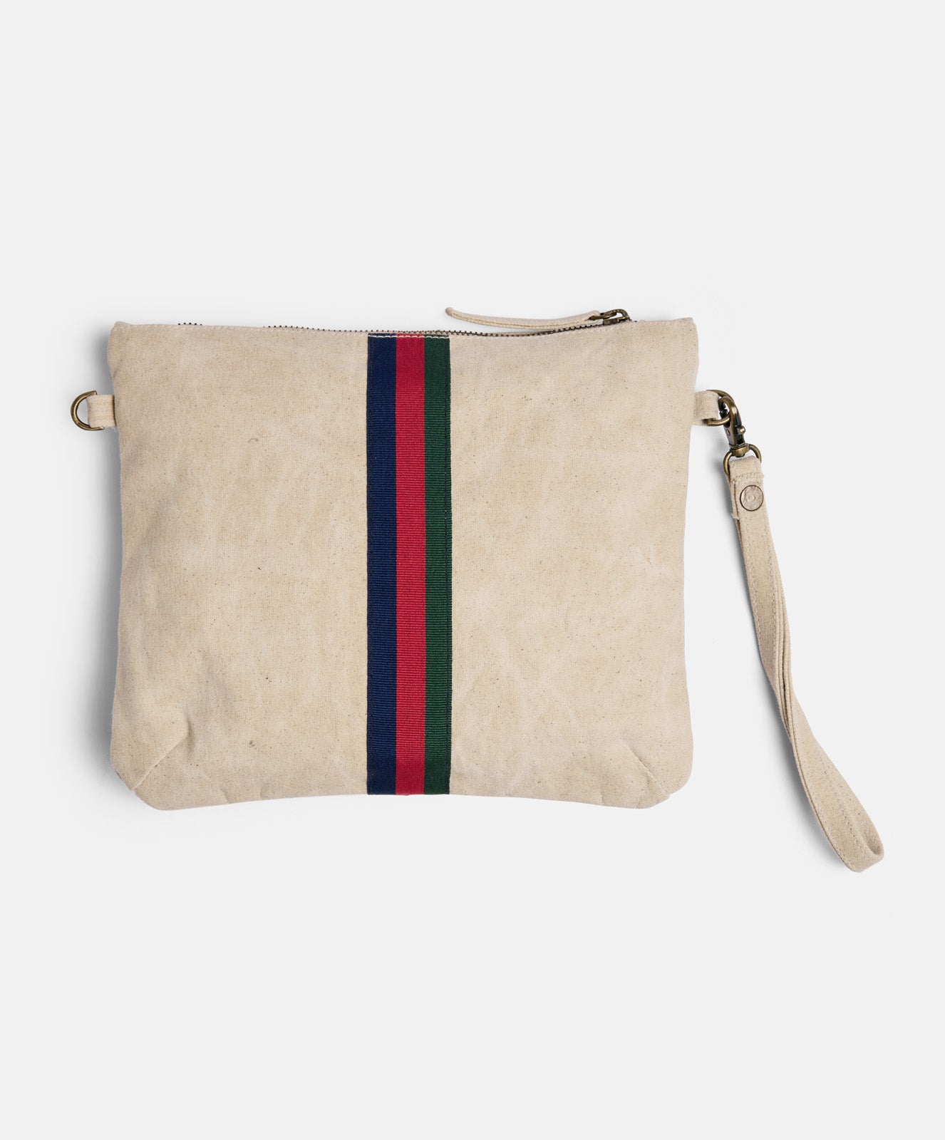 Escapee Clutch Bag with Strap | Waxed | Natural