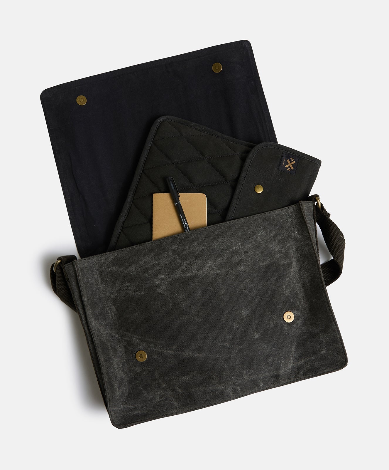 Slow Road Laptop Satchel | Black