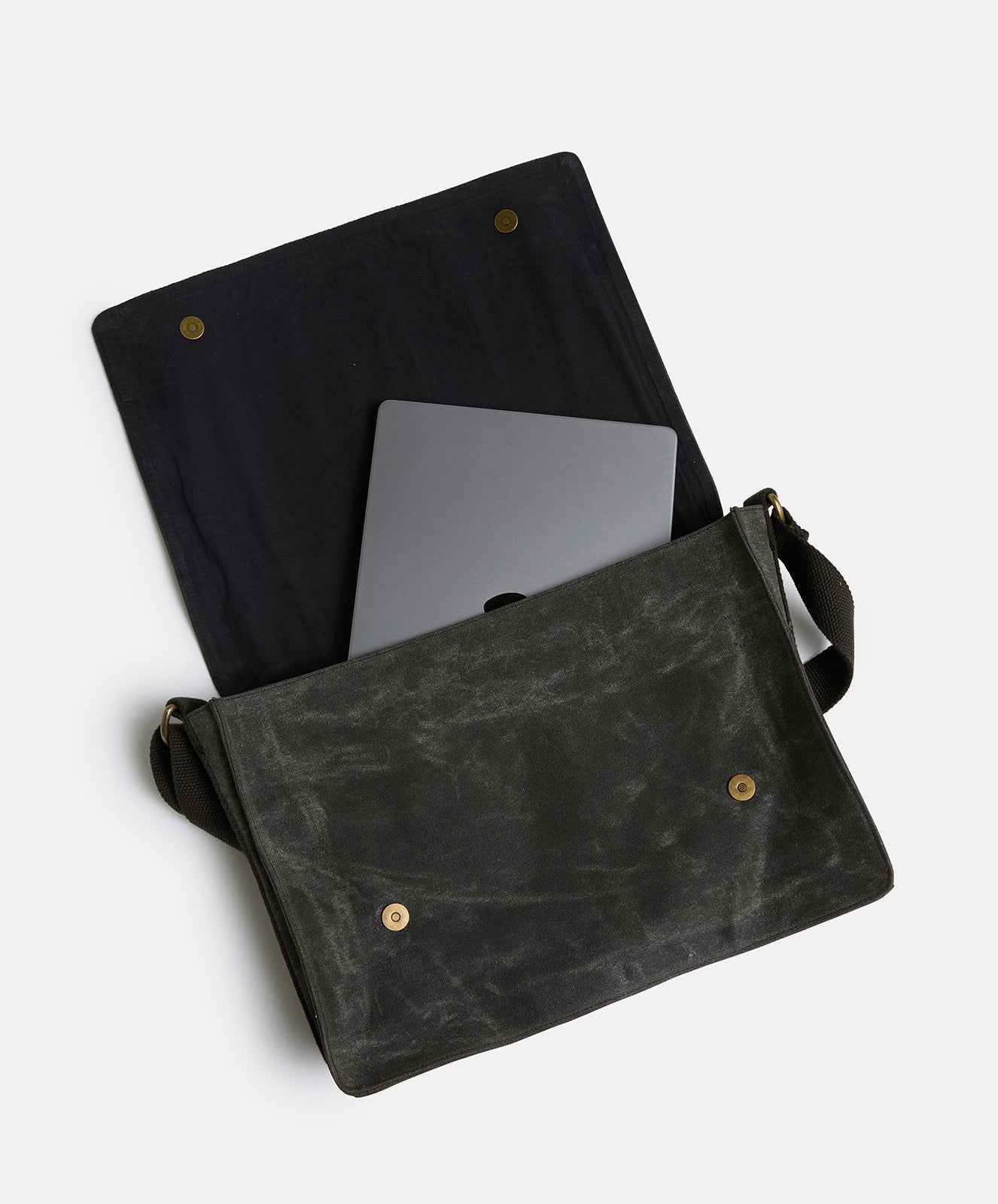 Slow Road Laptop Satchel | Black