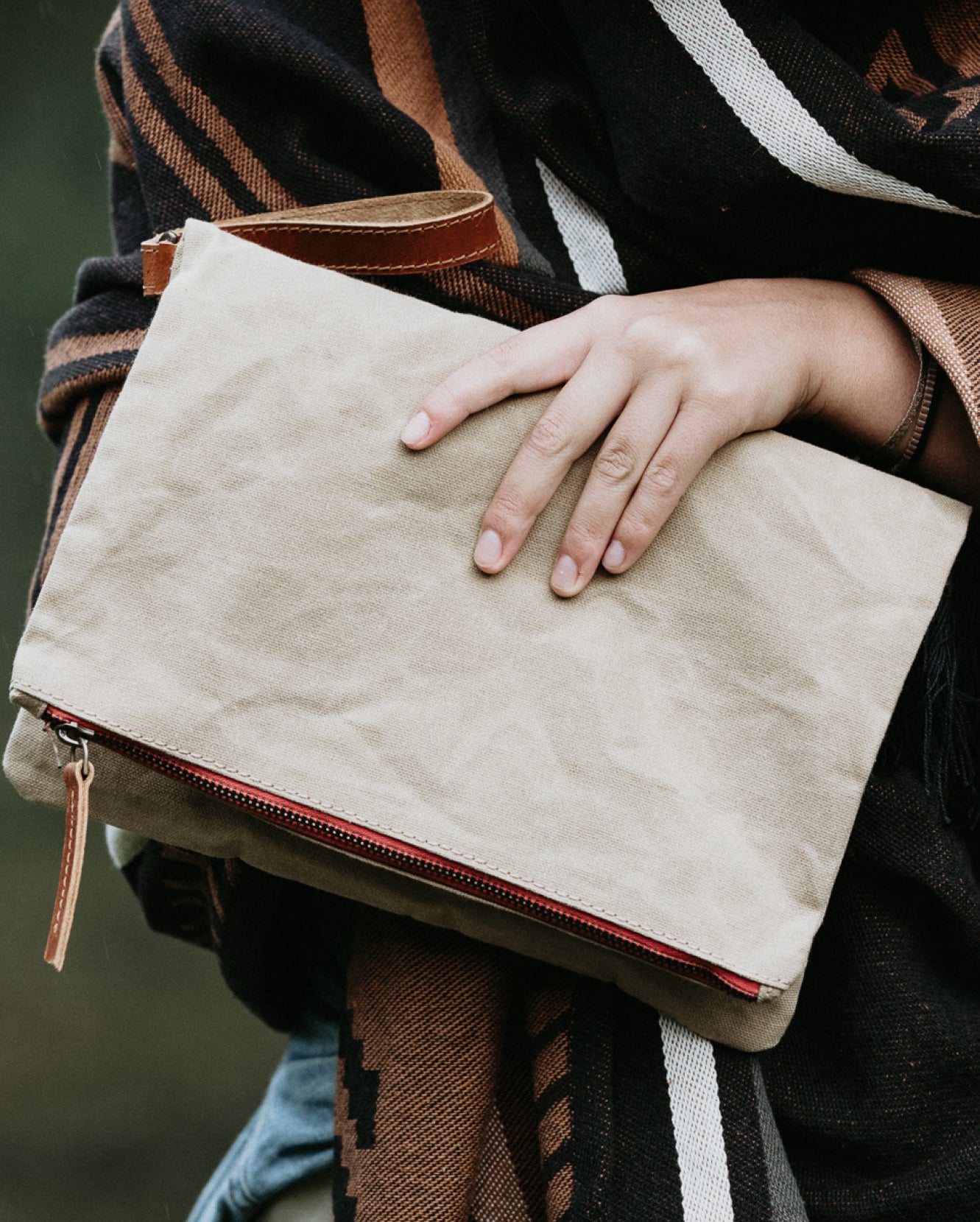 Market Clutch Bag | Waxed Clay
