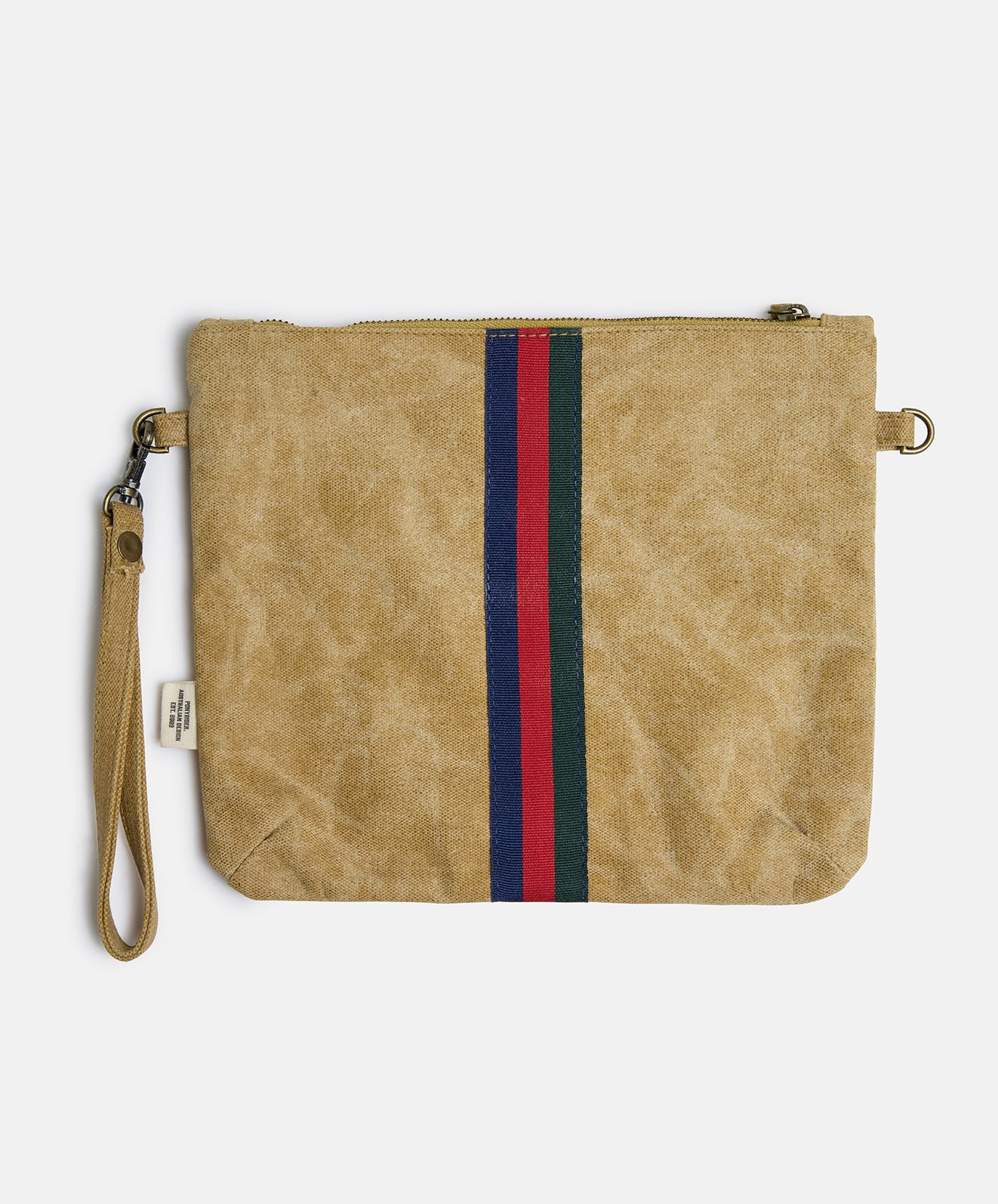 Escapee Clutch Bag with Strap | Waxed | Golden Tan
