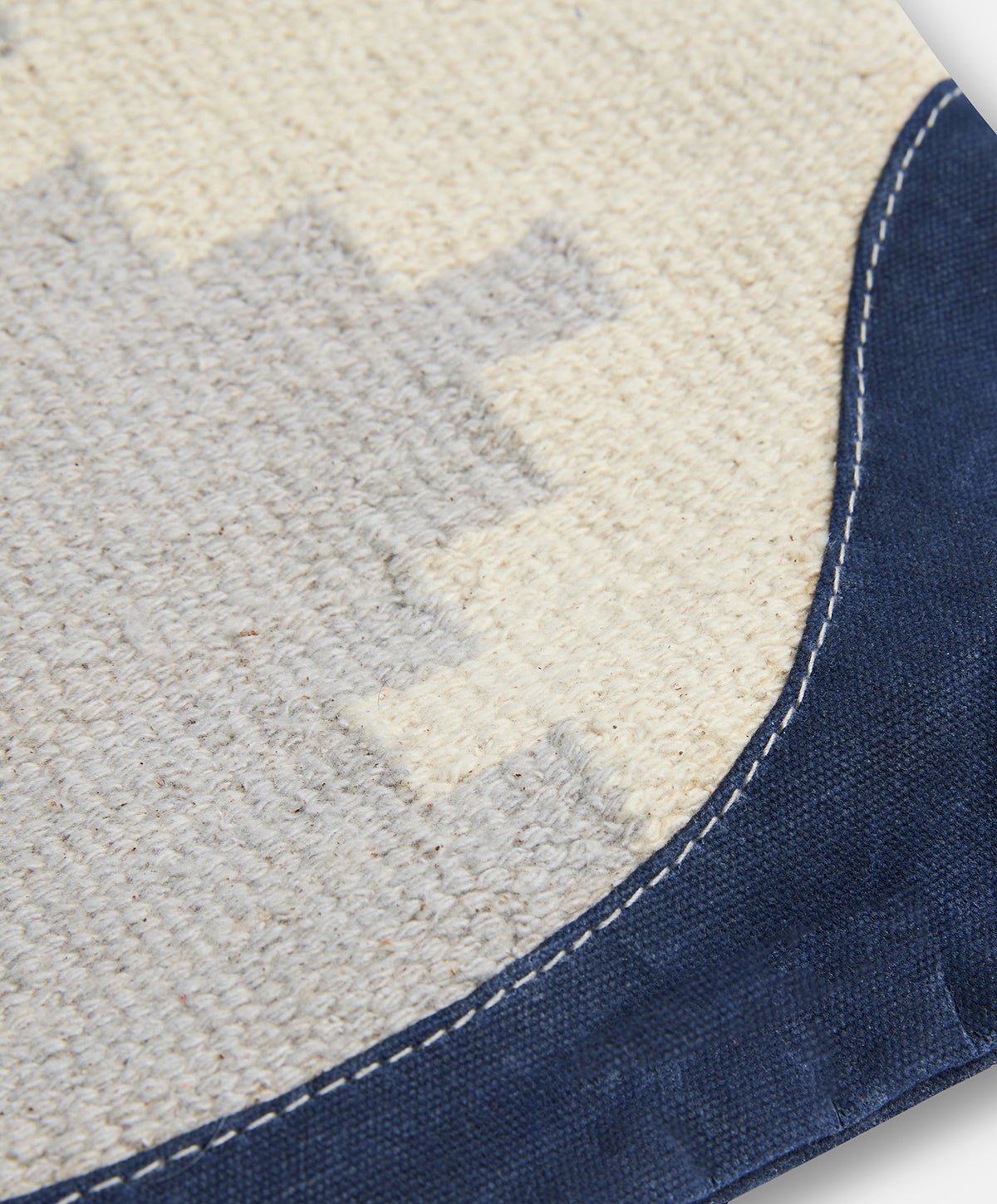 Sierra Satchel Bag | Durrie Weave | Navy | 30*30cm - PRE SALE