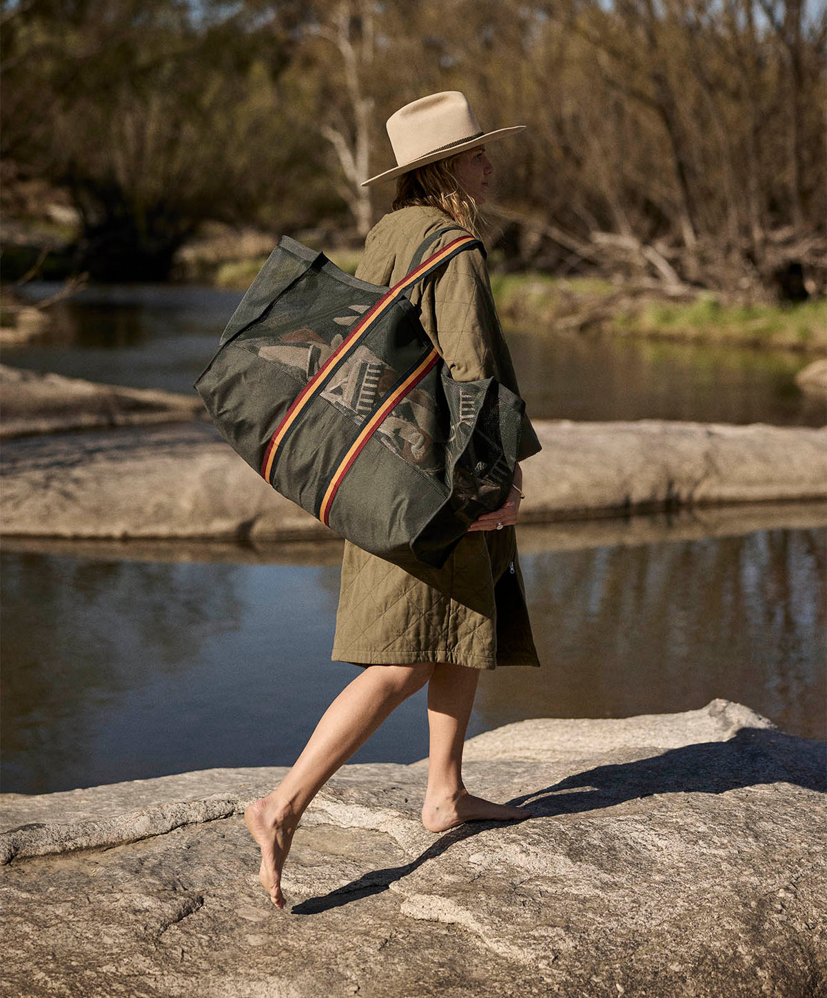 High Tide Carry All Tote Bag | Duffel Green | 64*43*32cm