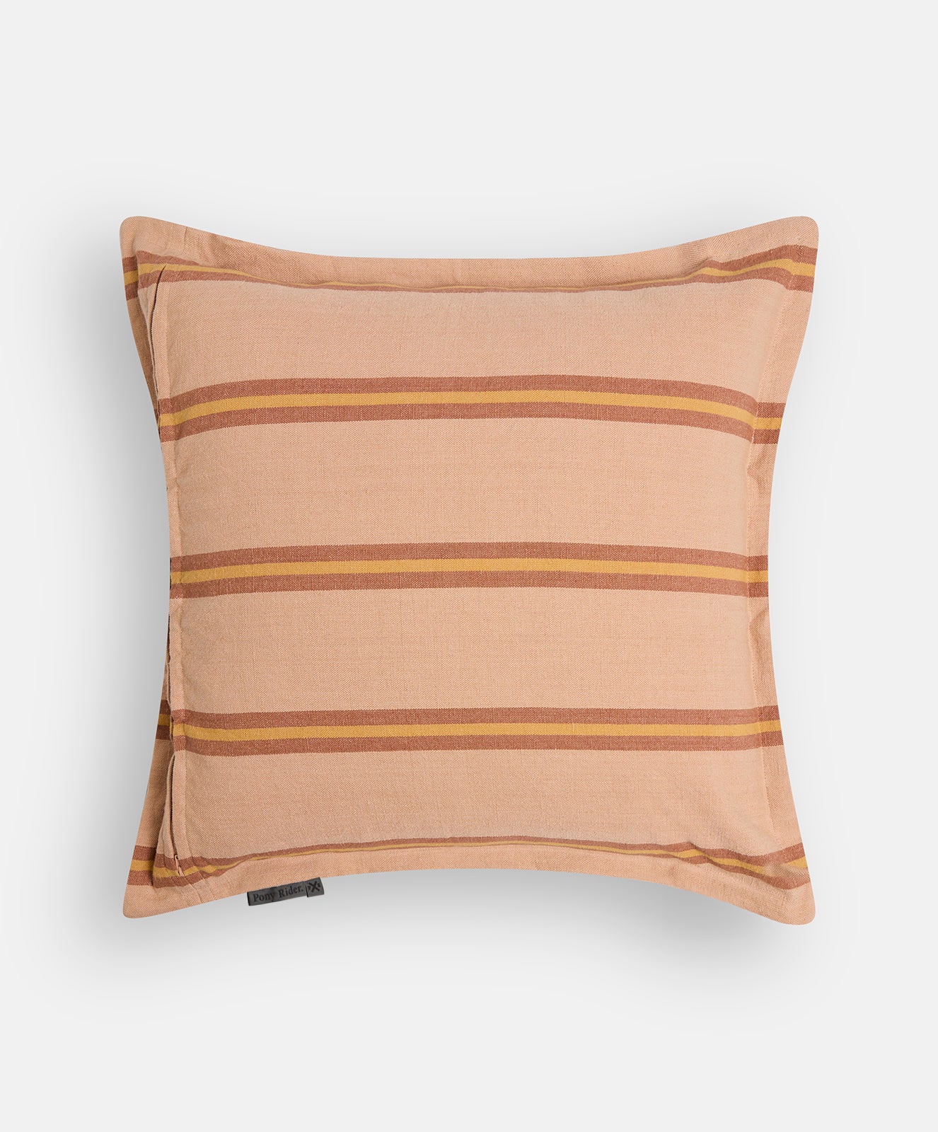 Safari Linen Cushion | Striped Donkey Pink / Caramel