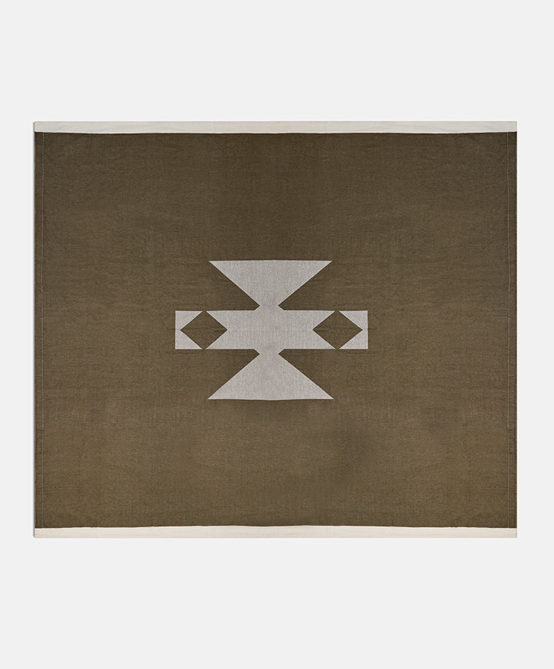 Forest Trail Bed Blanket | Dark Olive