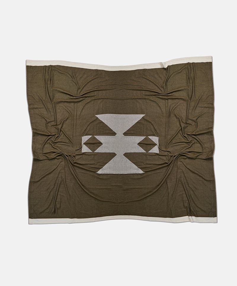 Forest Trail Bed Blanket | Dark Olive