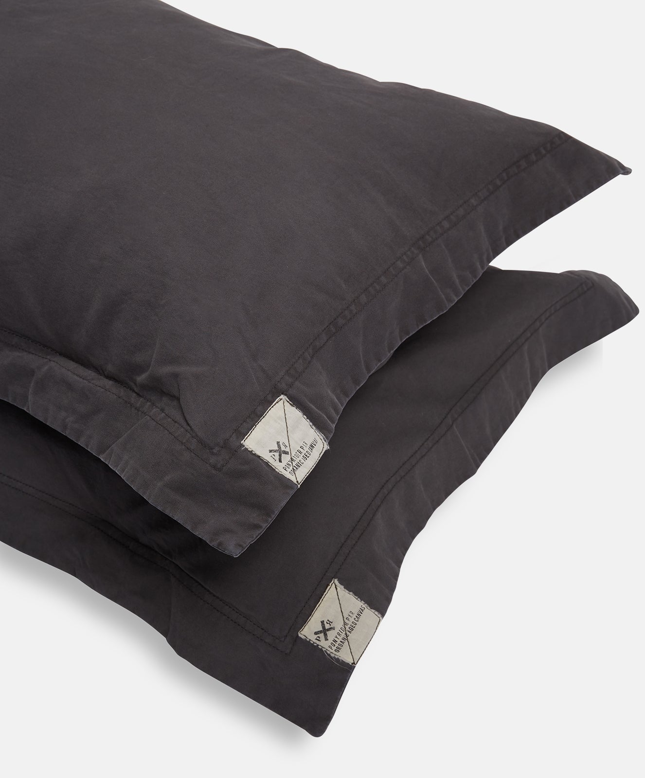 Organic Canvas Pillowcase | Charcoal