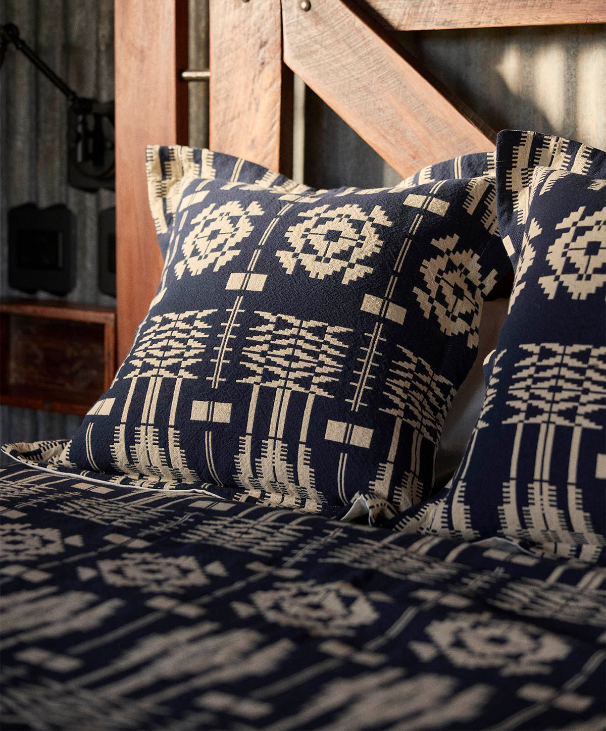 Lands Heritage Weave Cushion Cover | Navy