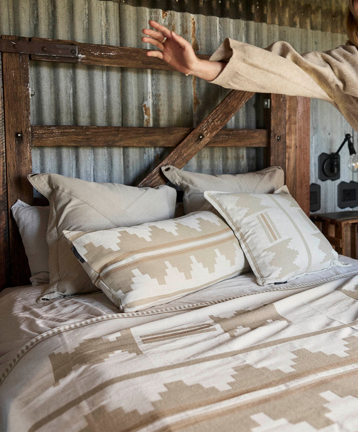 Up River Cushion Cover | Hessian | 55*55 - PRE SALE