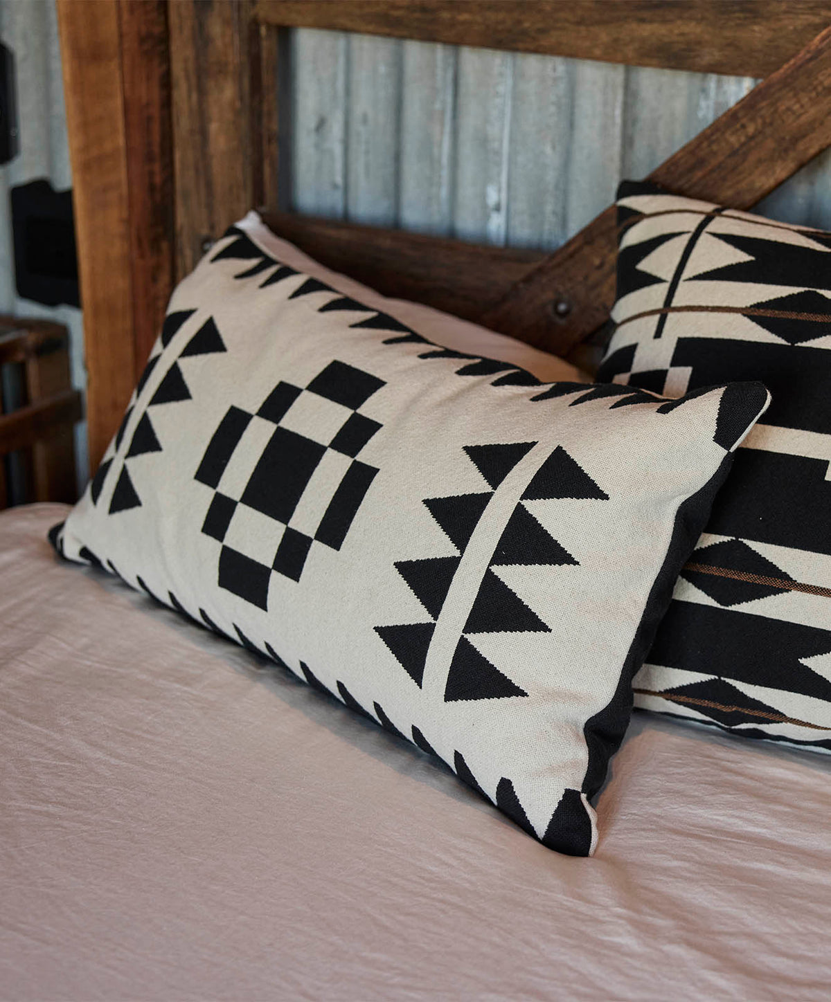 Cradle Mountain Cushion Cover | Natural/Black | 85*45