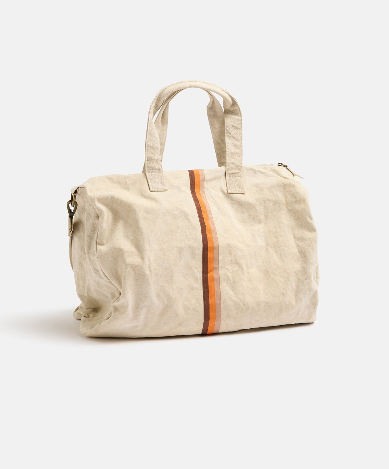 Escapee Overnight Bag | Upcycled | Natural Stripe