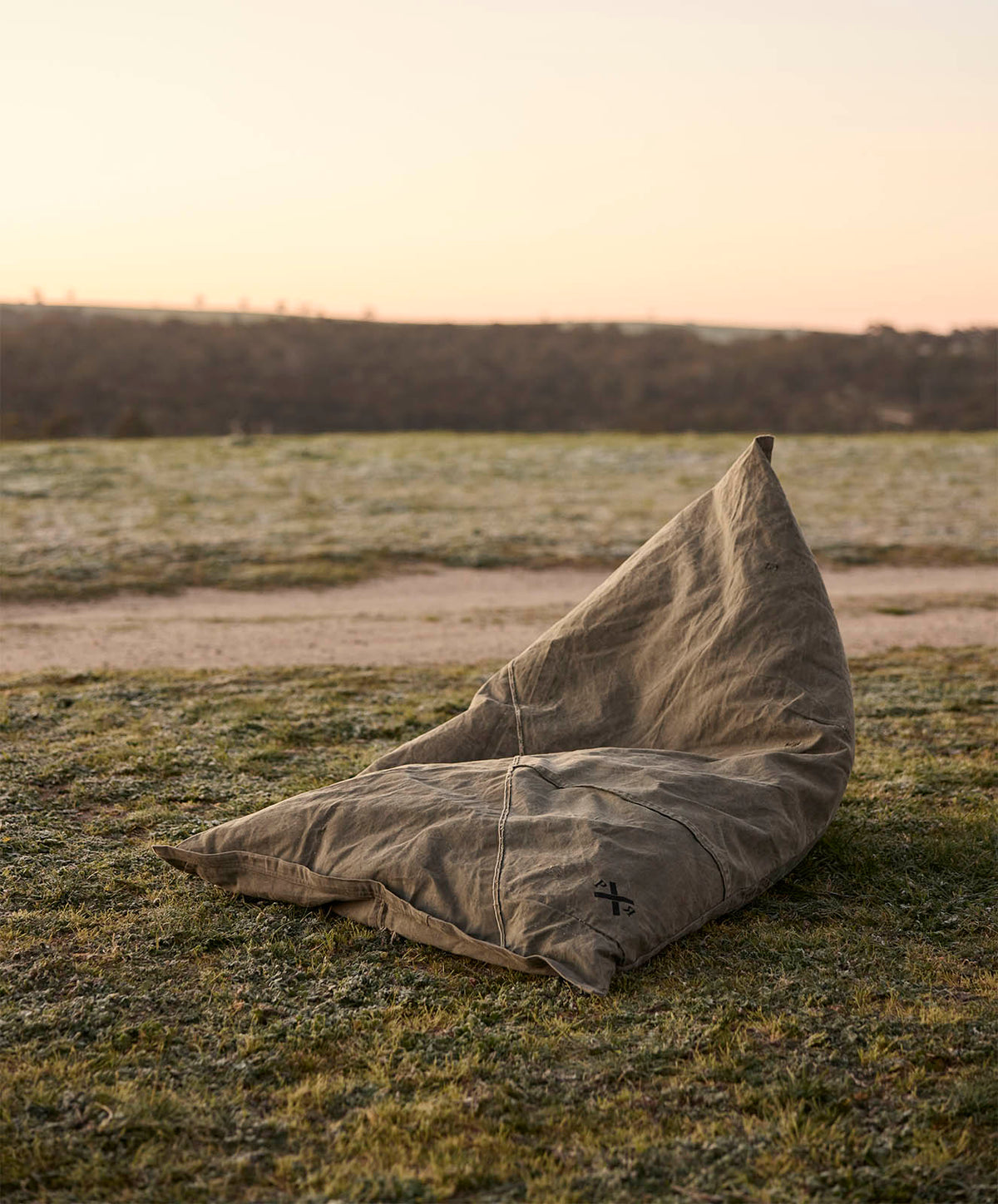 Hiked Up Bean Bag | Khaki | Upcycled