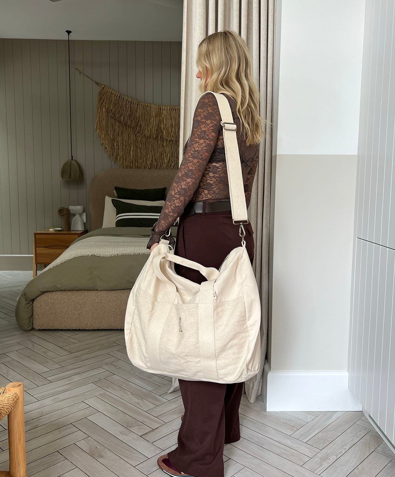 Wanderer Canvas Overnight Bag | Natural