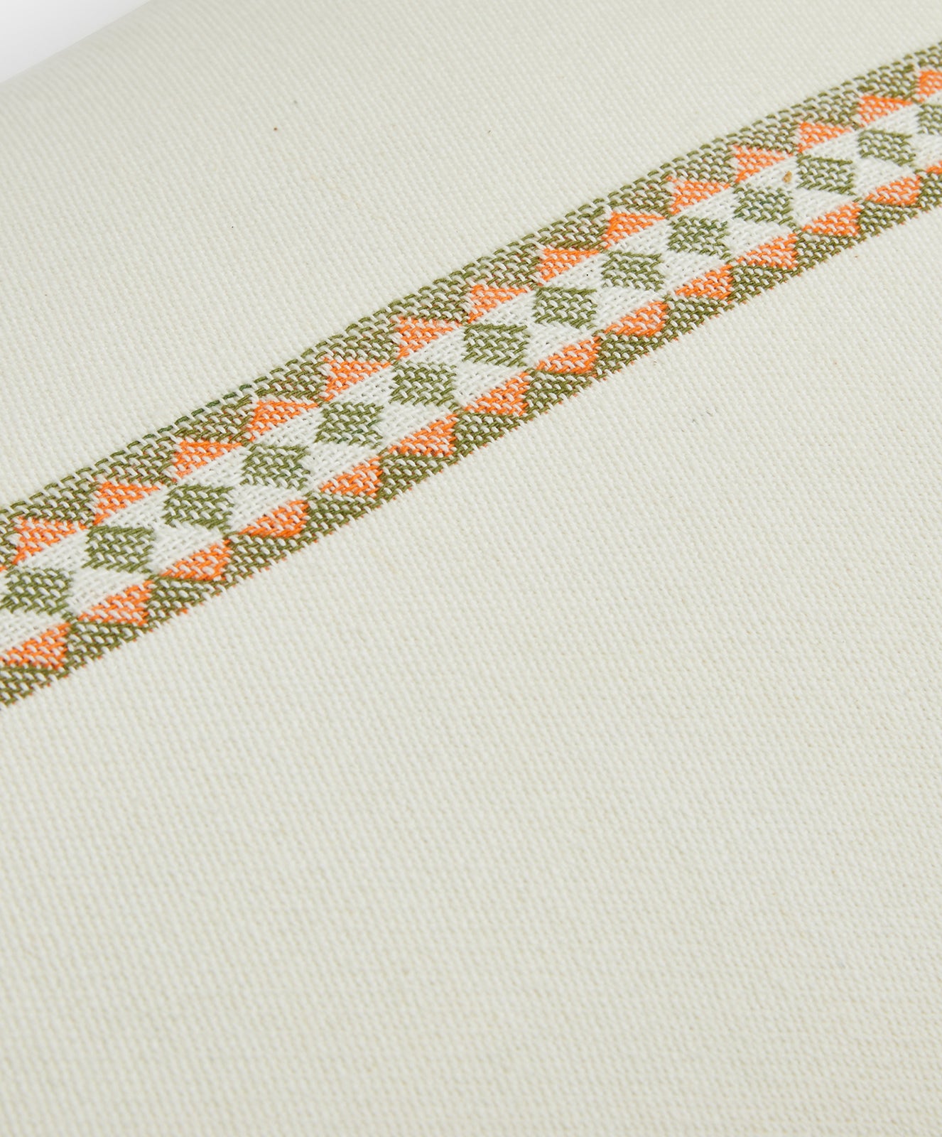 Siesta Rectangle Cushion | Khaki / Tangerine