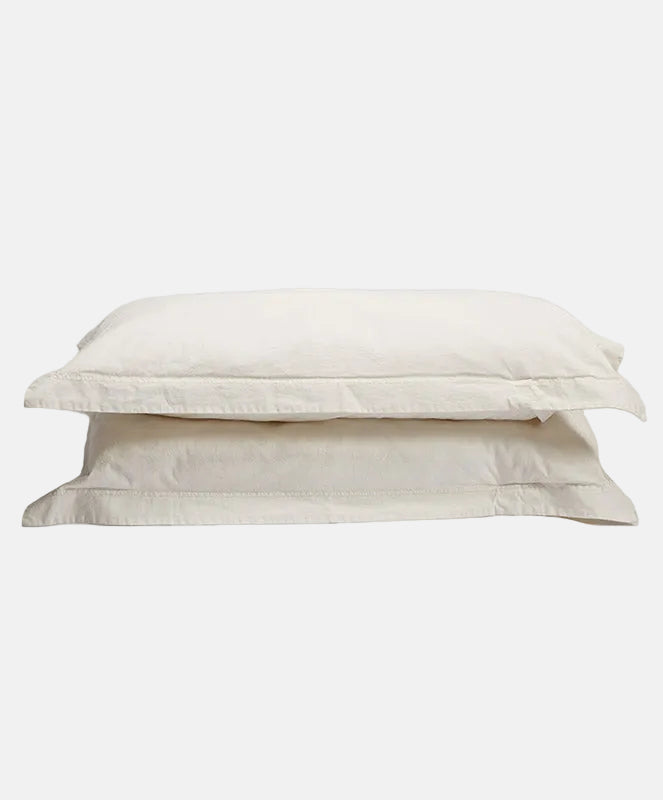 Base Camp Organic Cotton Pillow Cases | Natural | Set of 2 (King)
